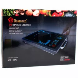 Инфракрасная электроплита Domotec MS-5842 - 2000 Вт, сенсорное управление, стеклокерамика, автоотключение thumbnail