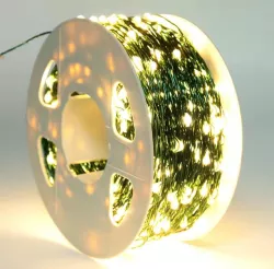 Гирлянда Роса LED 10 м с USB, зеленый провод - 8 режимов, IP20 thumbnail