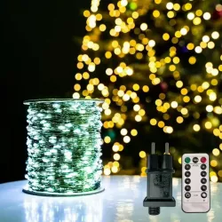 Гирлянда Роса LED на зеленом проводе - USB, 8 режимов, IP20, 20*200 см thumbnail