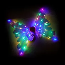 Светодиодные крылья феи Wings of Fairy - 65 см, подсветка и музыка, регулируемые лямки, безопасные материалы thumbnail