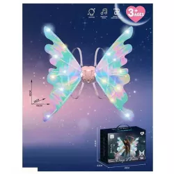 Светодиодные крылья феи Wings of Fairy - 65 см, подсветка и музыка, регулируемые лямки, безопасные материалы thumbnail