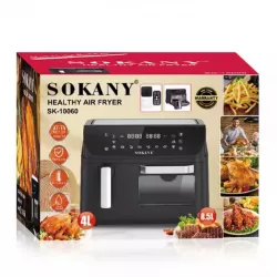 Аэрофритюрница Sokany SK-10060 - 2 чаши, 10 программ, сенсорное управление, антипригарное покрытие thumbnail
