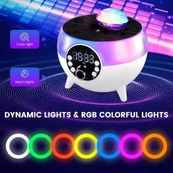 Портативная Bluetooth колонка BLTH-0322 - RGB-подсветка, 15 Вт, беспроводная зарядка, MicroSD, диско-ша thumbnail