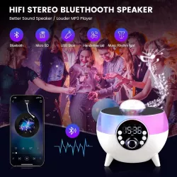 Портативная Bluetooth колонка BLTH-0322 - RGB-подсветка, 15 Вт, беспроводная зарядка, MicroSD, диско-ша thumbnail