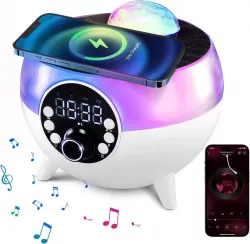 Портативная Bluetooth колонка BLTH-0322 - RGB-подсветка, 15 Вт, беспроводная зарядка, MicroSD, диско-ша thumbnail