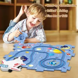 Детский пазл Railcar Puzzle - 5 деталей, игрушечный самолет, космическая тематика, для детей 3 thumbnail