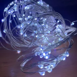 Гирлянда на елку Конский хвост 2 м - 30 нитей, Холодный белый, USB питание, 8 режимов thumbnail