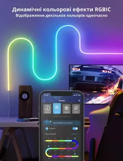 Умная RGB LED Neon лента 3м - USB, Bluetooth, пульт, 16 млн цветов, 200 режимов thumbnail