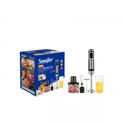 Многофункциональный ручной блендер Sonifer 5в1 SF-8138 - 300 Вт, нерж. сталь, насадки и чаша в комплекте thumbnail