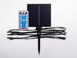 Уличная гирлянда Нить 500 LED - 50 м, солнечная батарея, IP65, желтый свет thumbnail