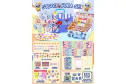Набор для творчества Stitch Guka - 330 предметов: чемоданчик, наклейки, фигурки, аксессуары, DIY заколки, клей thumbnail