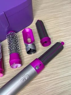 Стайлер HAIR BRUSH 5в1 для волос - Придание объема, выпрямление, 5 насадок, инфракрасный нагрев, 1000 Вт, фиолетовый thumbnail