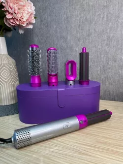 Стайлер HAIR BRUSH 5в1 для волос - Придание объема, выпрямление, 5 насадок, инфракрасный нагрев, 1000 Вт, фиолетовый thumbnail