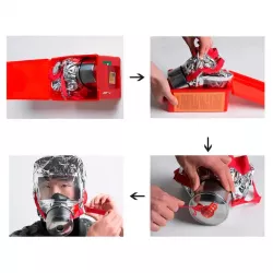 Противопожарная маска-противогаз Fire Mask - Защита от CO, HCN, HCI, Срок службы 30 минут, Легко надевается thumbnail