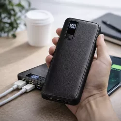 Портативный аккумулятор Smart Tech 50000mAh - 3 USB порта, LED фонарик, индикатор заряда, черный thumbnail