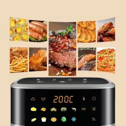 Аэрофритюрница Sokany SK 10085 - 2200W, сенсорное управление, 12л, LED-дисплей, антипригарное покрытие, многофункциональная thumbnail