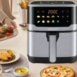 Аэрофритюрница Sokany SK 10085 - 2200W, сенсорное управление, 12л, LED-дисплей, антипригарное покрытие, многофункциональная thumbnail
