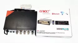 Универсальный усилитель UKC AMP SN-222 BT - 2x25 Вт, Bluetooth 4.0, FM-тюнер, USB/SD поддержка, Караоке, Двойное питание thumbnail