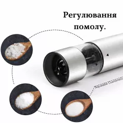 Электрическая мельница для специй Ari&Ana - нержавеющая сталь, регулируемая гущина, бесшумная работа thumbnail