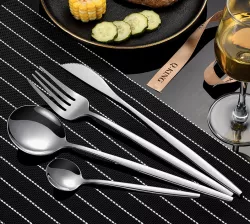 Набор столовых приборов Kitchen Ware - 24 предмета, нержавеющая сталь, 6 персон, подходит для посудомоечной машины thumbnail