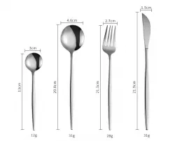 Набор столовых приборов Kitchen Ware - 24 предмета, нержавеющая сталь, 6 персон, подходит для посудомоечной машины thumbnail