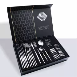 Набор столовых приборов Kitchen Ware - 24 предмета, нержавеющая сталь, 6 персон, подходит для посудомоечной машины thumbnail