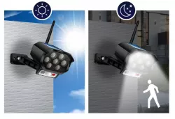 Муляж камеры с датчиком движения и солнечной панелью - 42 LED, IP65, 120° угол, пульт ДУ, 6-8 часов работы thumbnail