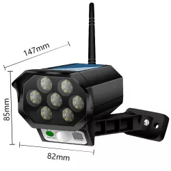 Муляж камеры с датчиком движения и солнечной панелью - 42 LED, IP65, 120° угол, пульт ДУ, 6-8 часов работы thumbnail
