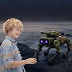 Интерактивный робот-собака Smart Dog MECH GUARDIAN - 12 действий, управление пультом/приложением, стрельба мягкими шариками, аккумулятор 3500 мАч thumbnail
