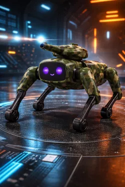 Интерактивный робот-собака Smart Dog MECH GUARDIAN - 12 действий, управление пультом/приложением, стрельба мягкими шариками, аккумулятор 3500 мАч thumbnail