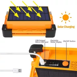 Аккумуляторный фонарь 30W с солнечной панелью - 3600mAh, 3 режима, PowerBank, IP65 thumbnail