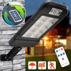 Уличный фонарь Solar Sensor Light BK-120-8COB-B - с солнечной панелью и датчиком движения, 3 режима, IP65 thumbnail