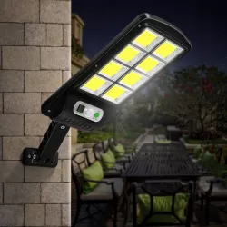 Уличный фонарь Solar Sensor Light BK-120-8COB-B - с солнечной панелью и датчиком движения, 3 режима, IP65 thumbnail