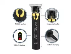Аккумуляторная машинка для стрижки VGR V-082 - 5 Вт, 300 мин работы, 3 насадки, USB зарядка thumbnail