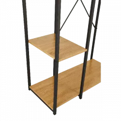 Металлический открытый стеллаж с полками - 167x90x40см, устойчивость с Х-образной стяжкой, защита полов, идеален для гостиниц и аренды thumbnail