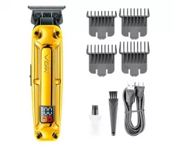 Аккумуляторная машинка для стрижки VGR V-904 GOLD - 2000 мАч, LED-дисплей, 4 насадки, автономность 250 мин thumbnail