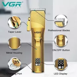 Аккумуляторная машинка для стрижки VGR V-280 - LED-дисплей, 6 насадок, до 5 часов работы thumbnail