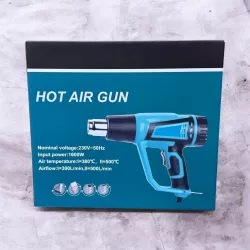 Промышленный фен Hot Air Gun 1600W - 2 режима, 4 насадки, легкий корпус thumbnail