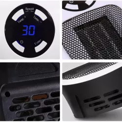 Портативный электрический обогреватель 500W с LCD-дисплеем - для помещений до 32 м², компактный дизайн thumbnail
