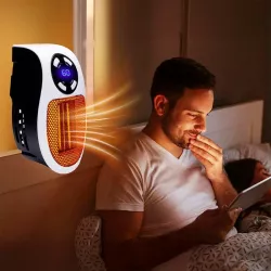 Портативный электрический обогреватель 500W с LCD-дисплеем - для помещений до 32 м², компактный дизайн thumbnail