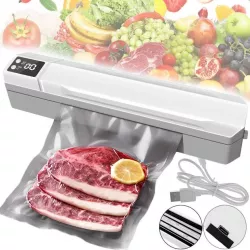 Вакуумный упаковщик Vacuum Sealer 50 Вт - Сенсорный экран, 62 кПа, 28 см шов, Компактный, Белый thumbnail