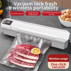 Вакуумный упаковщик Vacuum Sealer 50 Вт - Сенсорный экран, 62 кПа, 28 см шов, Компактный, Белый thumbnail