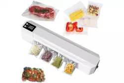 Вакуумный упаковщик Vacuum Sealer 50 Вт - Сенсорный экран, 62 кПа, 28 см шов, Компактный, Белый thumbnail