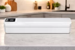 Вакуумный упаковщик Vacuum Sealer 50 Вт - Сенсорный экран, 62 кПа, 28 см шов, Компактный, Белый thumbnail