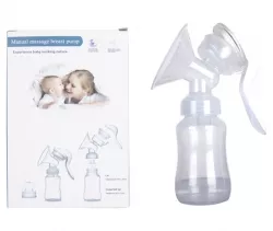 Ручной молокоотсос 2 в 1 Manual Massage - силиконовая массажная насадка, бутылочка 120 мл, BPA free thumbnail