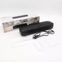 Кухонный вакуумный упаковщик Vacuum Sealer Model 10 - 120 Вт, вакуум и герметизация, 10 пакетов в комплекте, черный, 33х8,5х6 см thumbnail