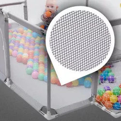 Детский манеж-ограждение 125x125x63 см с баскетбольной корзиной и карманом - Сетчатые стенки, Быстрая сборка, Серый thumbnail