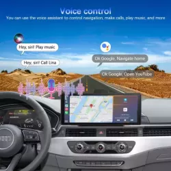Сенсорный дисплей 10 дюймов с камерой - Беспроводной CarPlay и Android Auto, Wi-Fi, Bluetooth, FM-трансмитте thumbnail