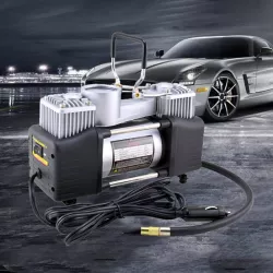 Автомобильный компрессор 12V Air Compressor 628-4x4 - 85л/мин, 150Вт, 200 PSI, двухпоршневой, с сумкой thumbnail