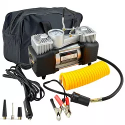 Автомобильный компрессор 12V Air Compressor 628-4x4 - 85л/мин, 150Вт, 200 PSI, двухпоршневой, с сумкой thumbnail